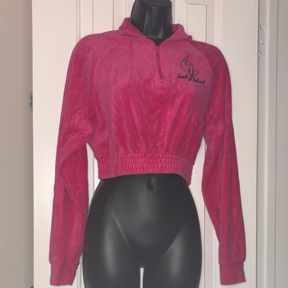Baby Phat Fuchsia Cropped Pullover